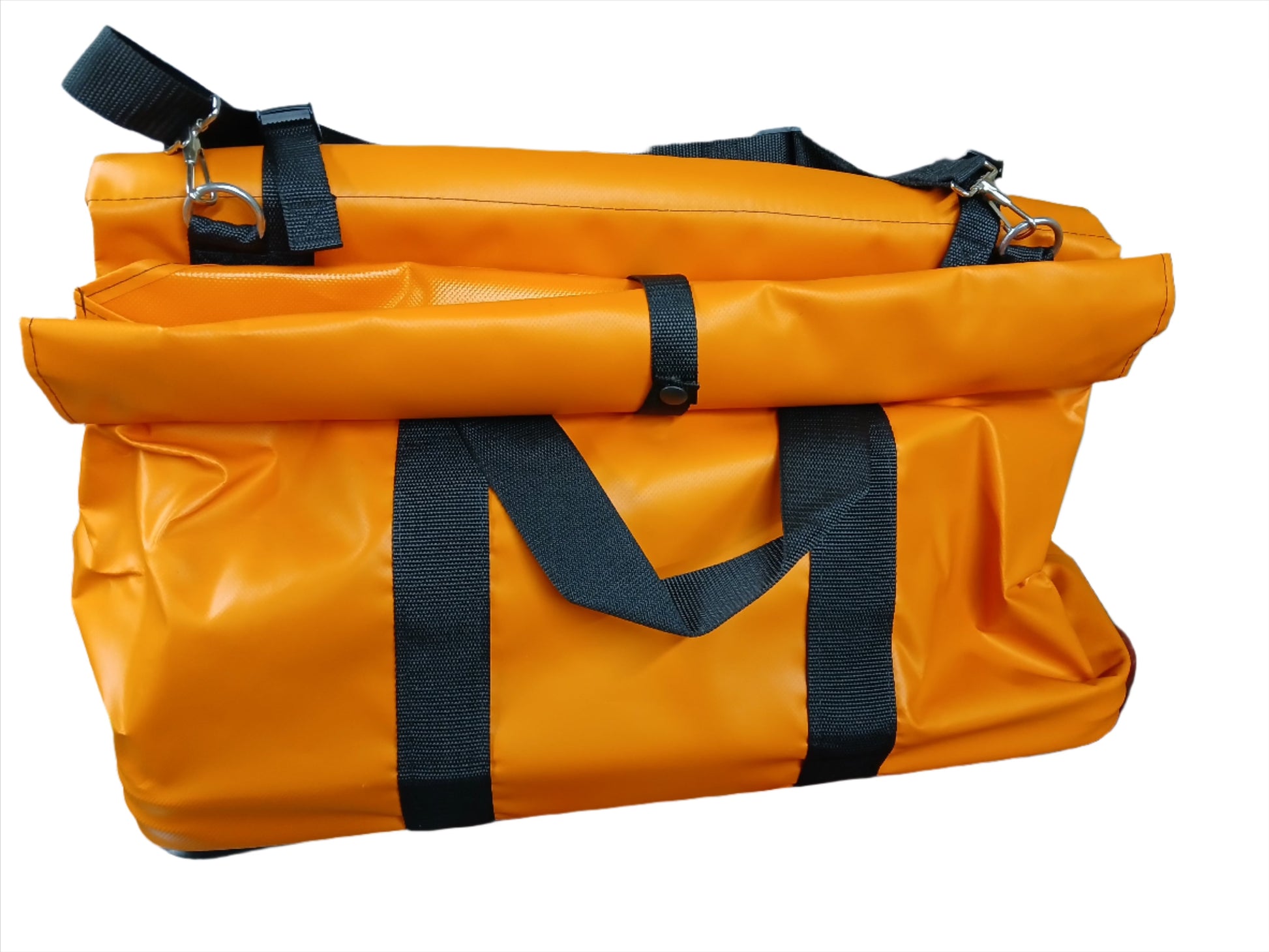JLMCO Orange Vinyl Tool Bag with Roll Up Rain Flap