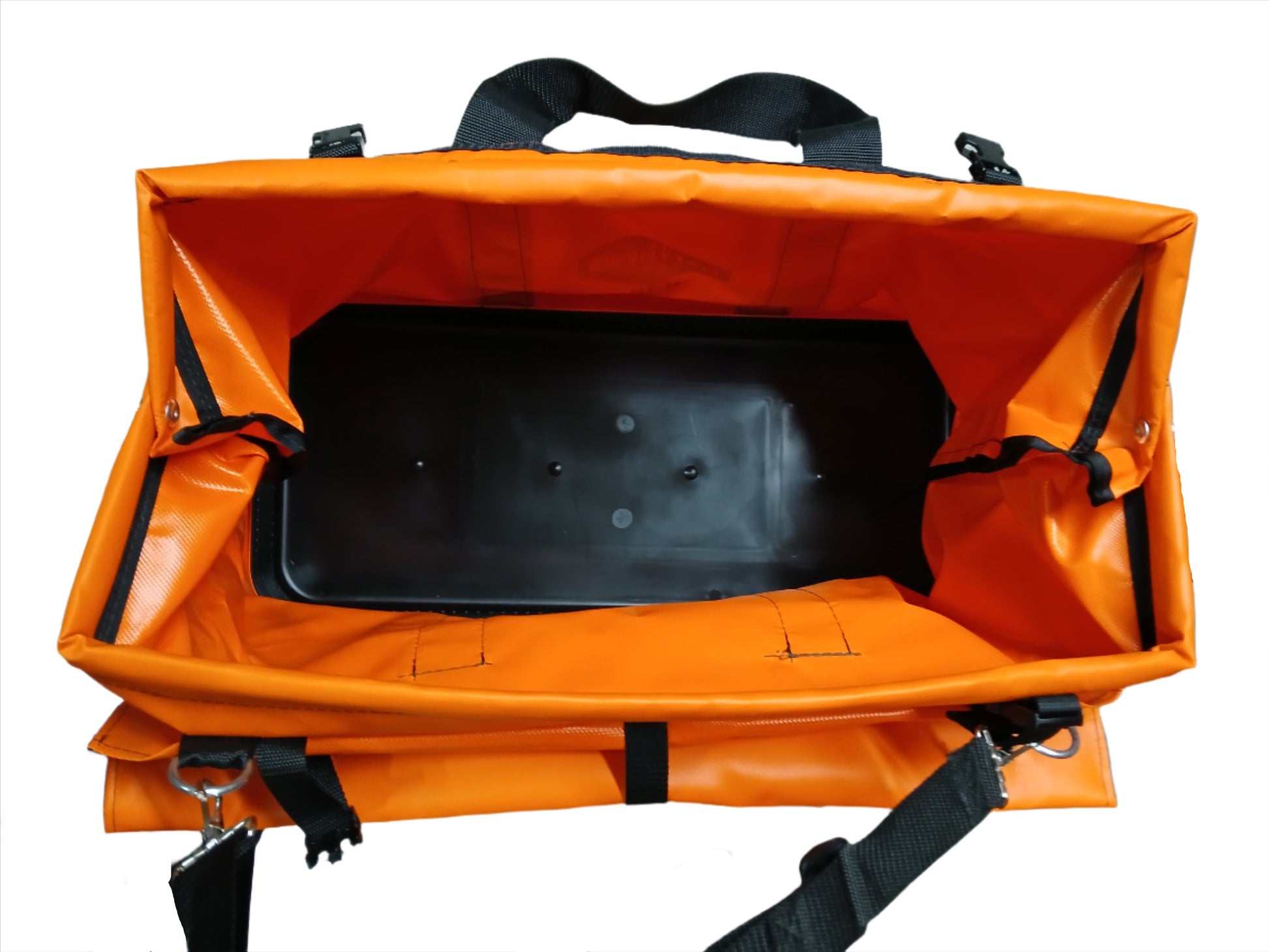 JLMCO Orange Vinyl Big Mouth Tool Bag
