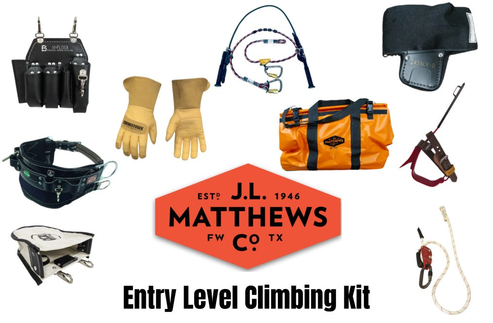 J. L. Matthews Entry Level Climbing Kit Linemen Cimbing Tool Set