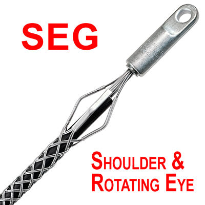 Cable Pulling Grips Overhead - Double Weave with Hardened Steel Rotating Eye