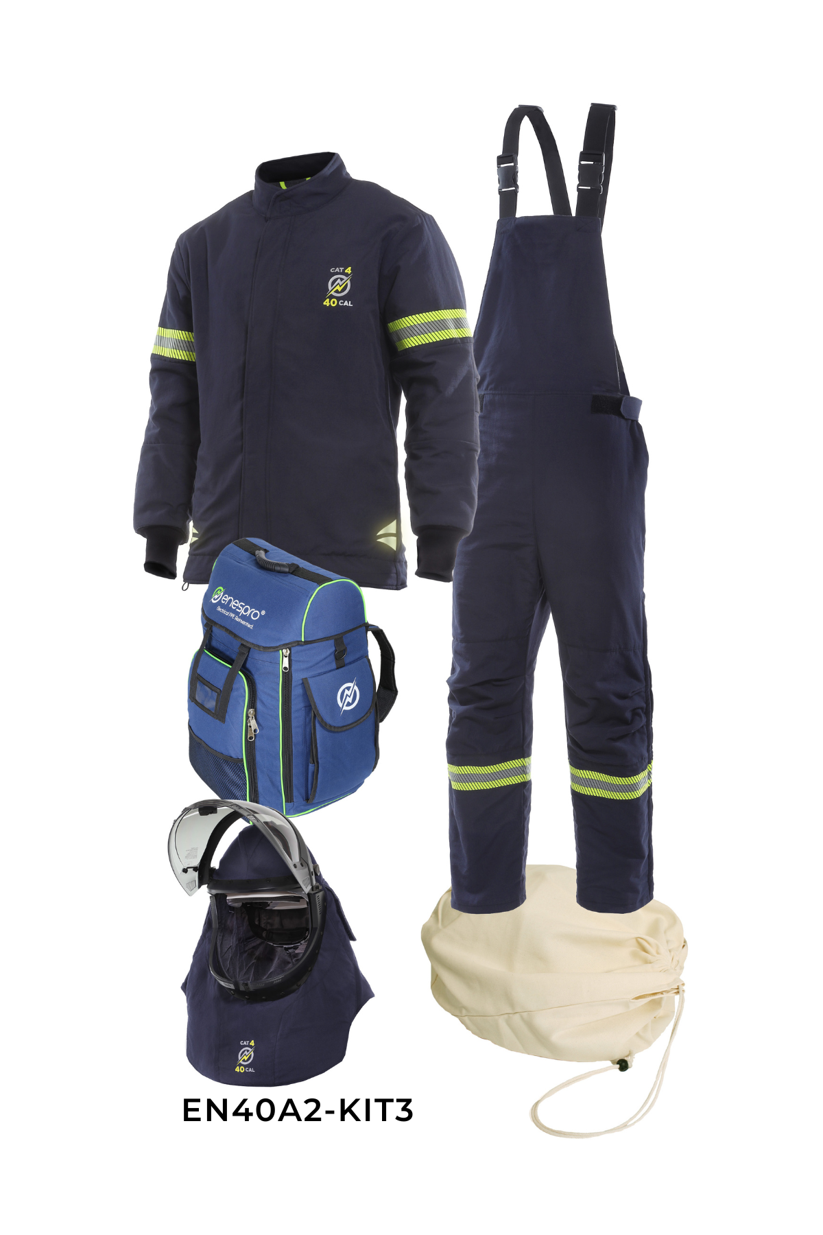 NSA - Enespro® Airlite Ascend™ 40 Cal Arc Flash Kit with Lift Front Hood - EN40A2