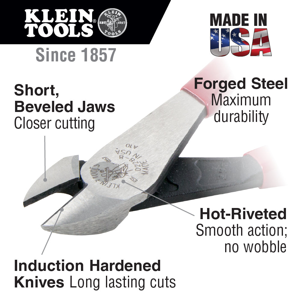 Klein Diagonal-Cutting Pliers 8" High Leverage Plier D228-8