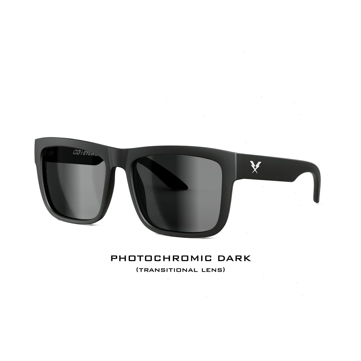 Drifter Z87 Matte Black Photochromic Dark Eyewear