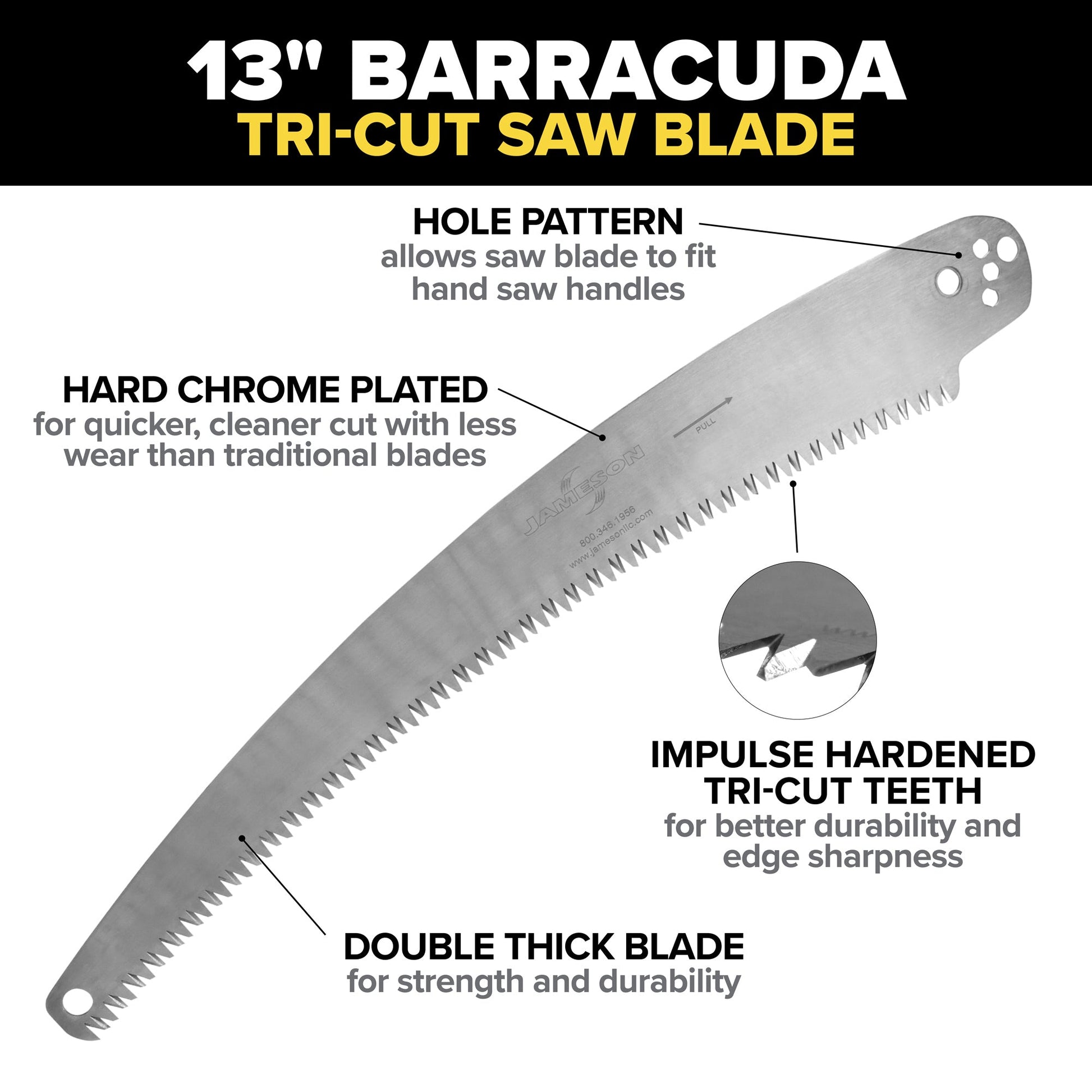 Jameson 13” Tri - Cut Pruning Saw Blade