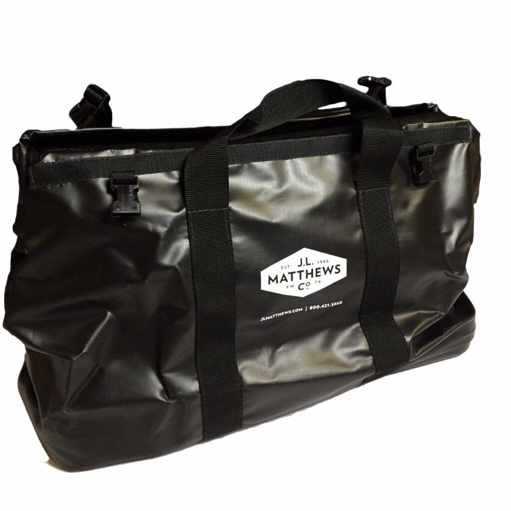 J.L. Matthews Big Mouth Black Vinyl Tool Bag W/ Shoulder Strap - 62 - 663 - J.L. Matthews Co., Inc.