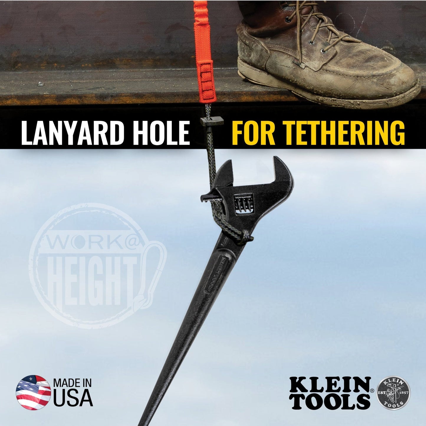 Klein Tools Adjustable-Head Construction Wrench