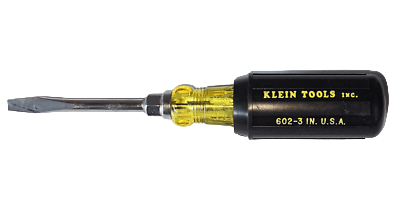 Klein 3" Round Shank Keystone Screwdriver - 602 - 3 - Screwdrivers