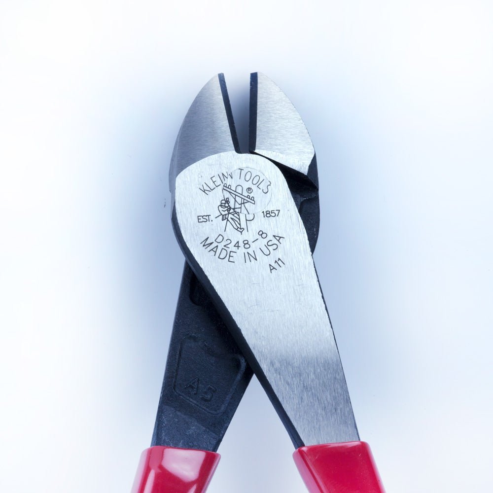 Klein 8" Diagonal Pliers Angled Head Cutting Pliers - D248 - 8 - INS - J.L. Matthews Co., Inc.