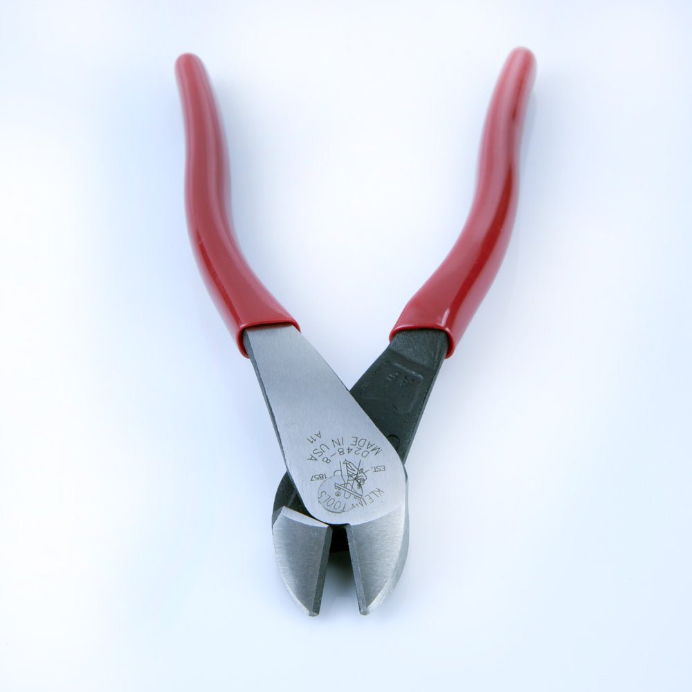 Klein 8" Diagonal Pliers Angled Head Cutting Pliers - D248 - 8 - INS - J.L. Matthews Co., Inc.