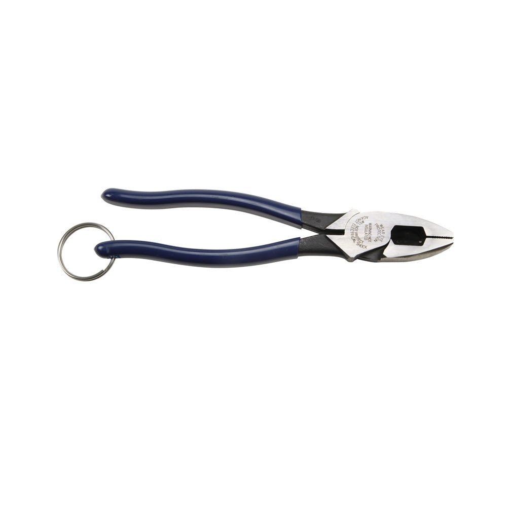 Klein 9" Side Cutting Lineman's Pliers W/ Tether Ring - D213 - 9NETT - J.L. Matthews Co., Inc.
