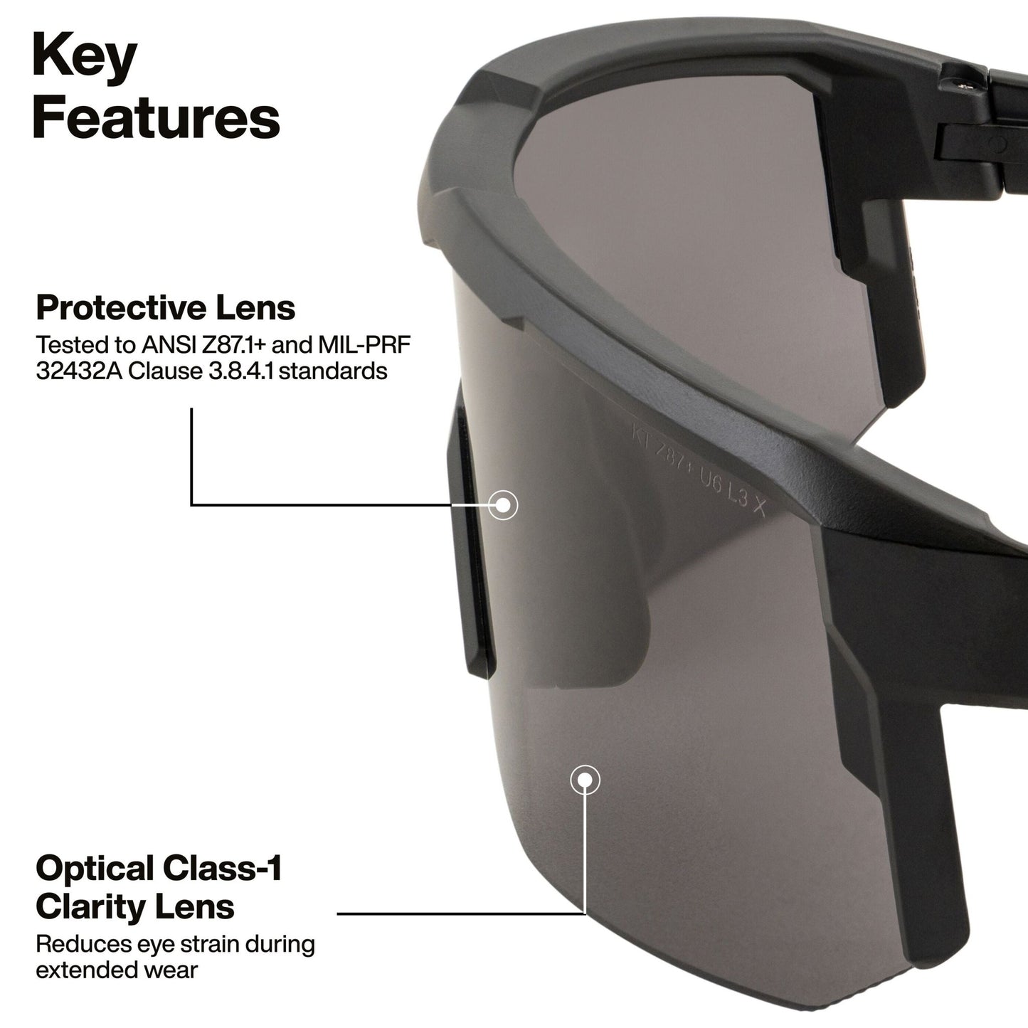 Klein Blade Safety Glasses, Shaded Gray Lens - 03001 - Clothing - J.L. Matthews Co., Inc.