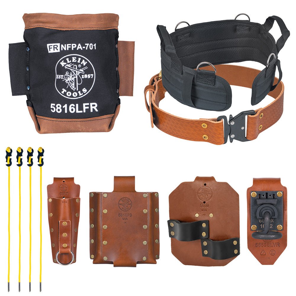 Klein Ironworker Complete Toolbelt System Lineman Belt - 5800IWB