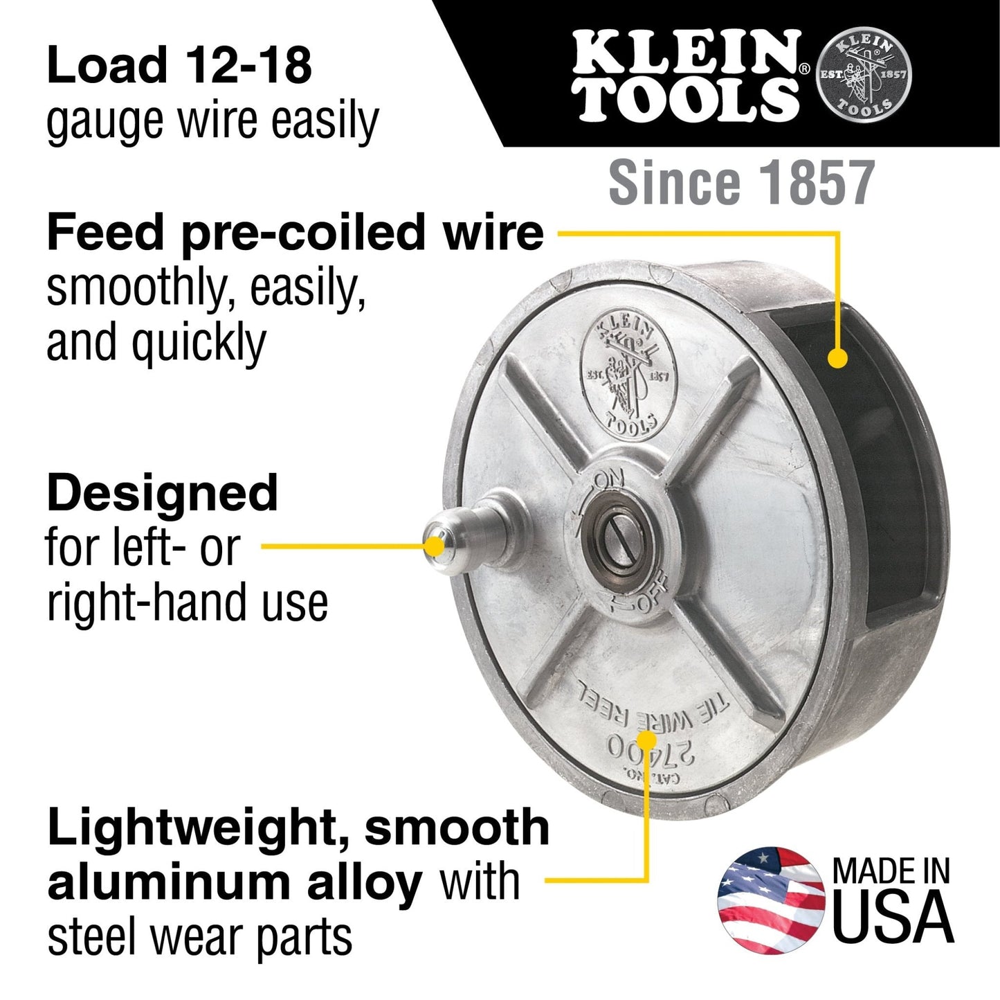 Klein Tie Wire Aluminum Reel - 27400