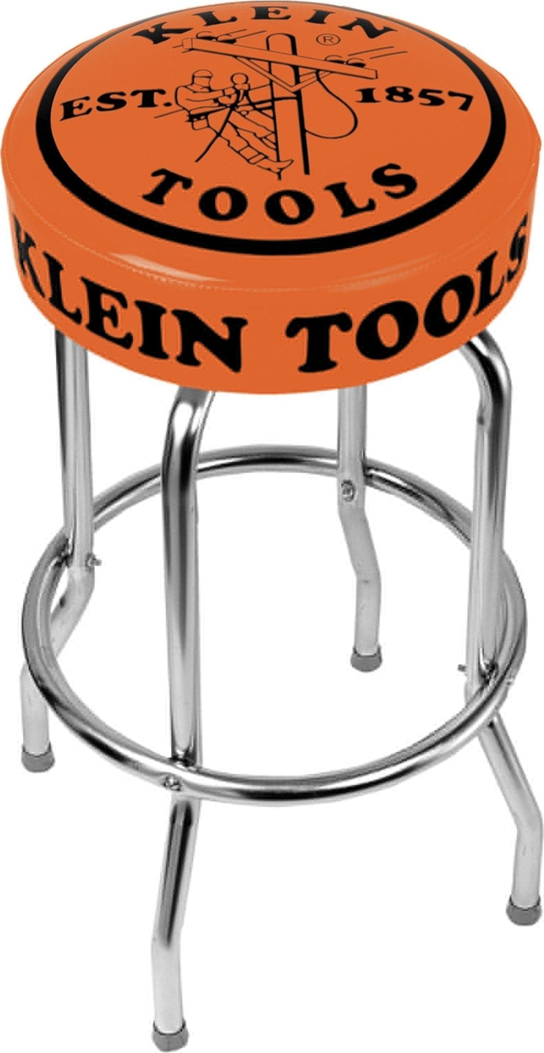 Klein Tools Orange Swivel Seat Counter Stool - 98820 - Novalties