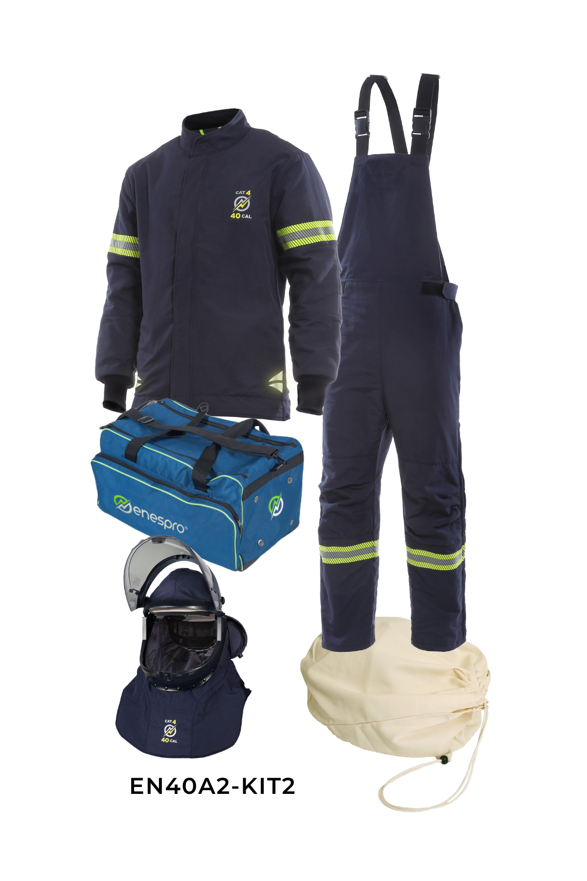 NSA - Enespro® Airlite Ascend™ 40 Cal Arc Flash Kit with Lift Front Hood - EN40A2