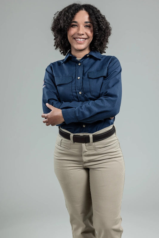 NSA-DRIFIRE TECGEN® Women's FR Work Shirt-Navy