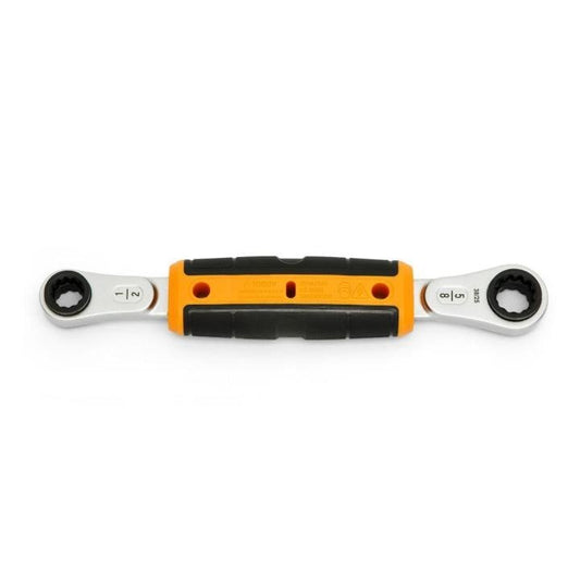 PRE-ORDER - Gearwrench 1/2" x 5/8" Lineman 2-in-1 Insulated Ratcheting Box Wrench - GWULRW1258 - Wrenches-J.L. Matthews Co., Inc.