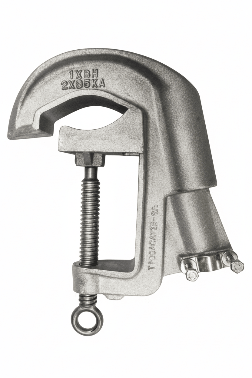 Travis Pattern 3-1/2" Aluminum Serrated C Clamp TP35ACBT15-SR