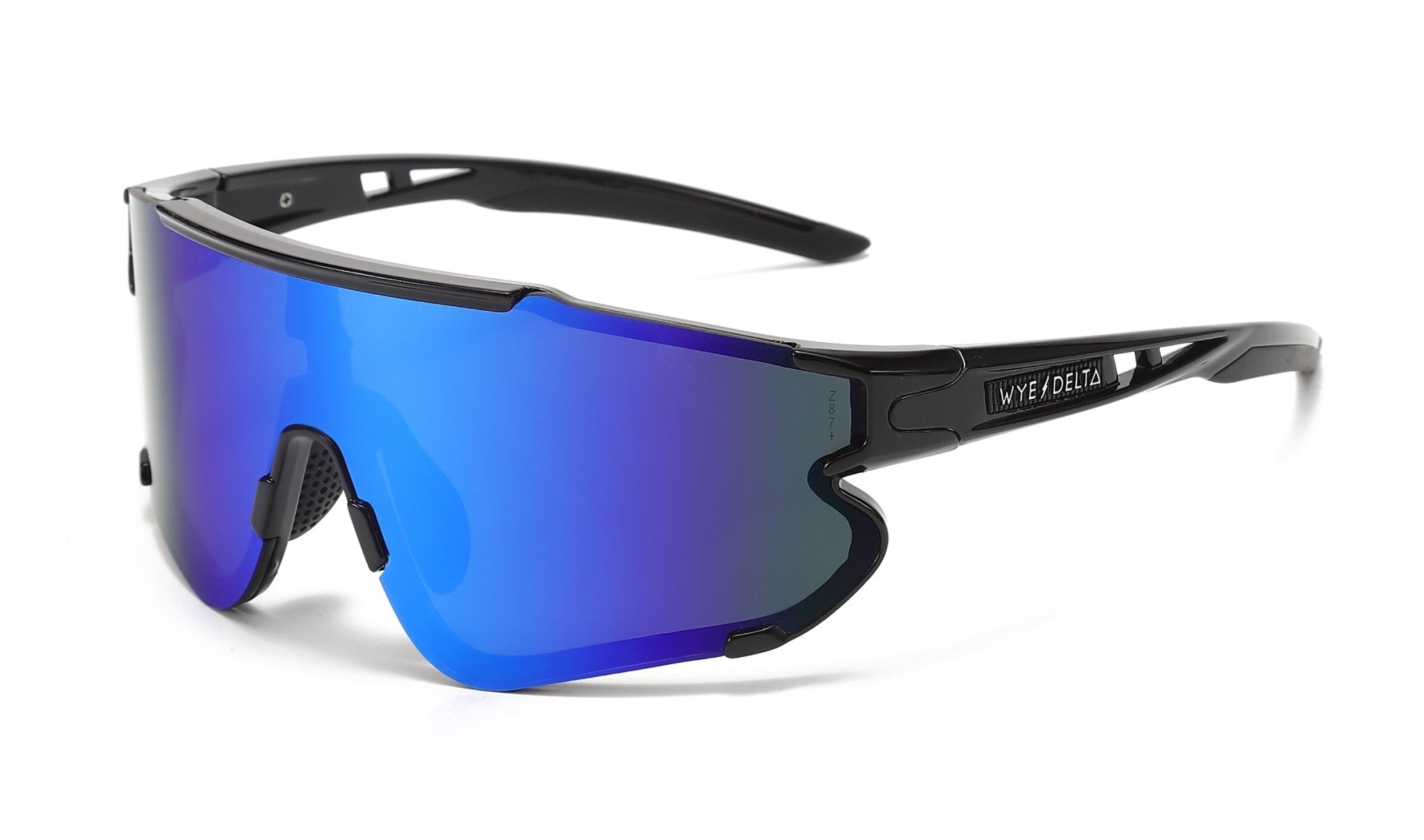 polarized safety goggles Wye Delta Deep Blue Polarized Sunglass HiViz Safety Goggles