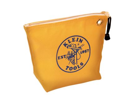 Klein Tools 5539YEL Canvas Zipper Bag- Consumables, Yellow