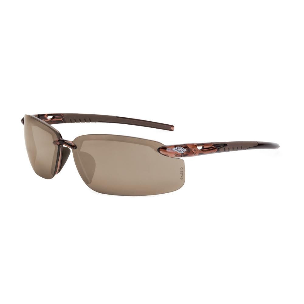 Crossfire Safety Sun Glasses with Brown Scratch-Resistant Lens