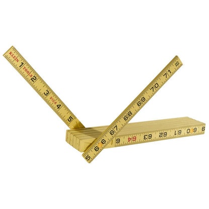 Klein Tools Fiberglass Folding Ruler marked on both sides and both edges