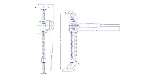 Columbus McKinnon Coffing 3 Ton Chain Hoist - 640 - 4047 - J.L. Matthews Co., Inc.