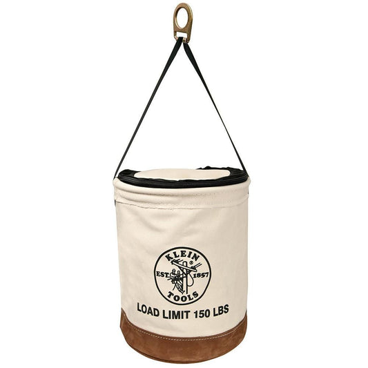 Klein Canvas Bucket 22" Heavy Duty Top Closing Tool Bucket - 5104CLR22 - J.L. Matthews Co., Inc.
