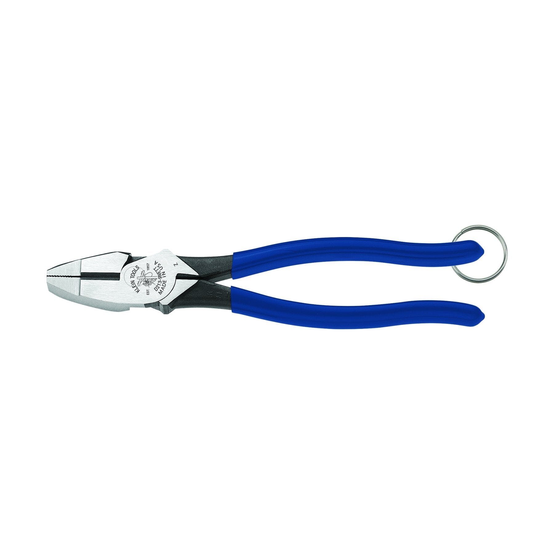 Klein 9" Side Cutting Lineman's Pliers W/ Tether Ring - D213 - 9NETT - J.L. Matthews Co., Inc.