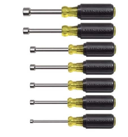 Klein Magnetic Nut Driver Set 3 - Inch Shaft, 7 Piece - 631M - J.L. Matthews Co., Inc.