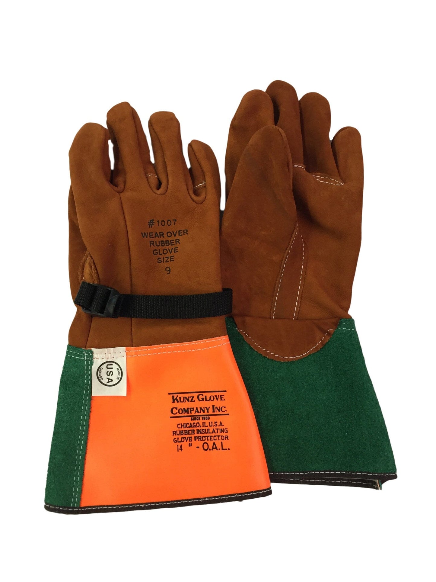 Kunz Red Buffed Gloves Cowhide Hand Protector - 1007-5BC