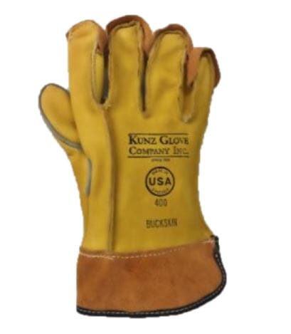 Kunz Slip On Buckskin Work Gloves Linemen Leather Gloves 400