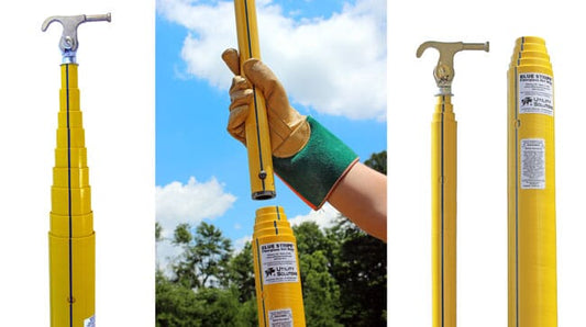 Utility Solutions 8' BLUE STRIPE Take Apart Hot Stick - USTS - TA - 008 - J.L. Matthews Co., Inc.