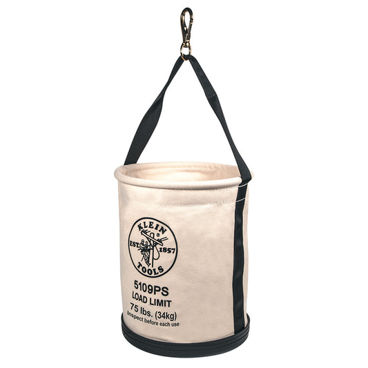 Klein Leather-Bottom Bucket With Pocket & Swivel Snap - 5109PS