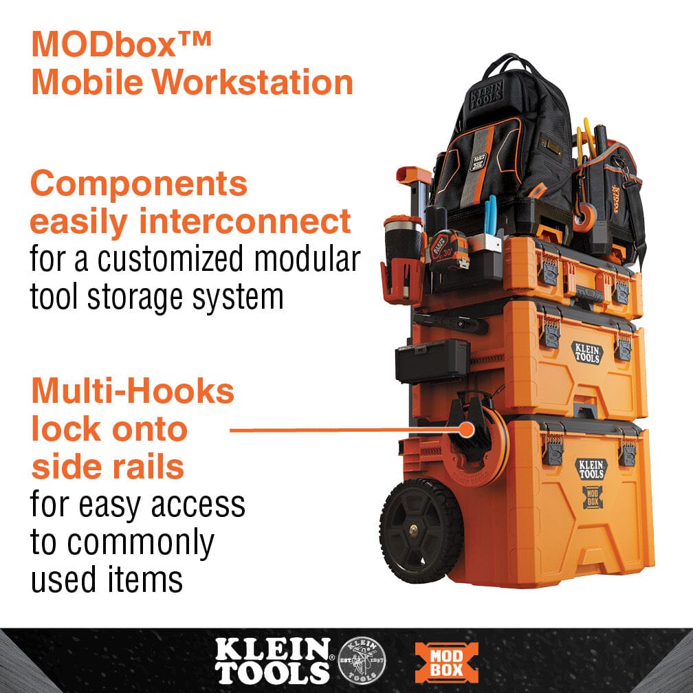 Klein MODbox™ Multi-Hook Rail Attachment, 2-Pack- 54816MB Storage Klein Tools 