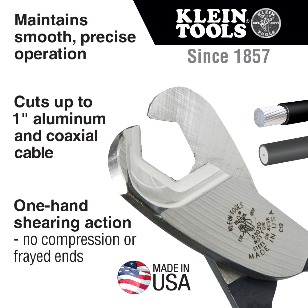 Klein Coaxial Cable Cutter 1" Capacity- 63030