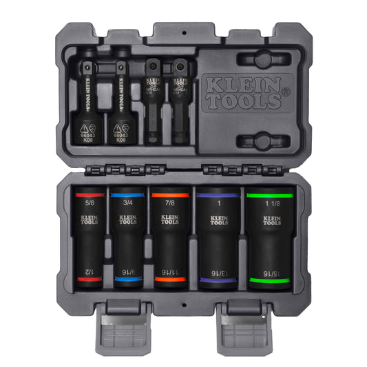 Klein 2-in-1 Impact Flip Socket Set, 5-Piece - 66055