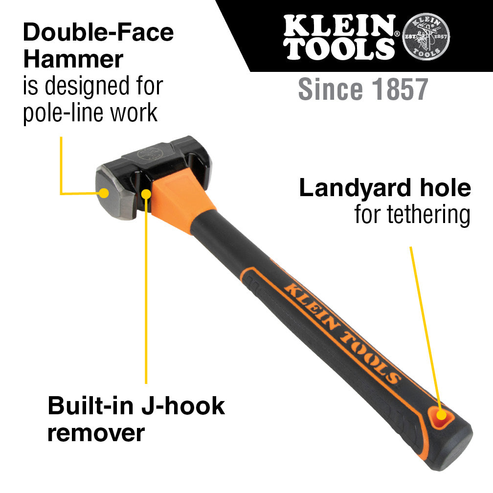 Klein Tools 809-36 - Lineman's Double-Face Hammer