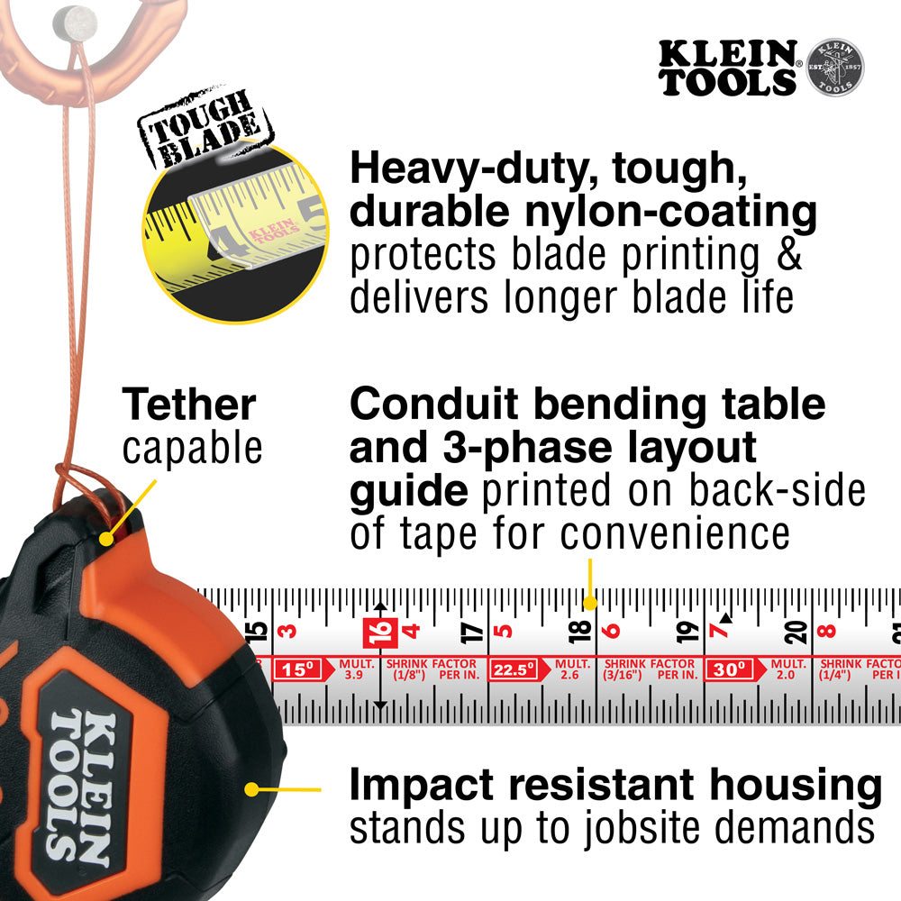 Klein Magnetic Measure Tape 30-Ft 13-Foot 