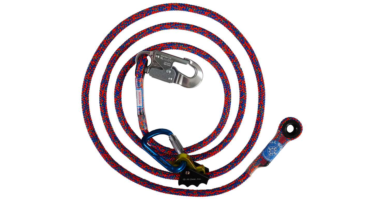 All Gear Positioning Lanyard With Safetylite Rope Grab - AGPL1610S-RG