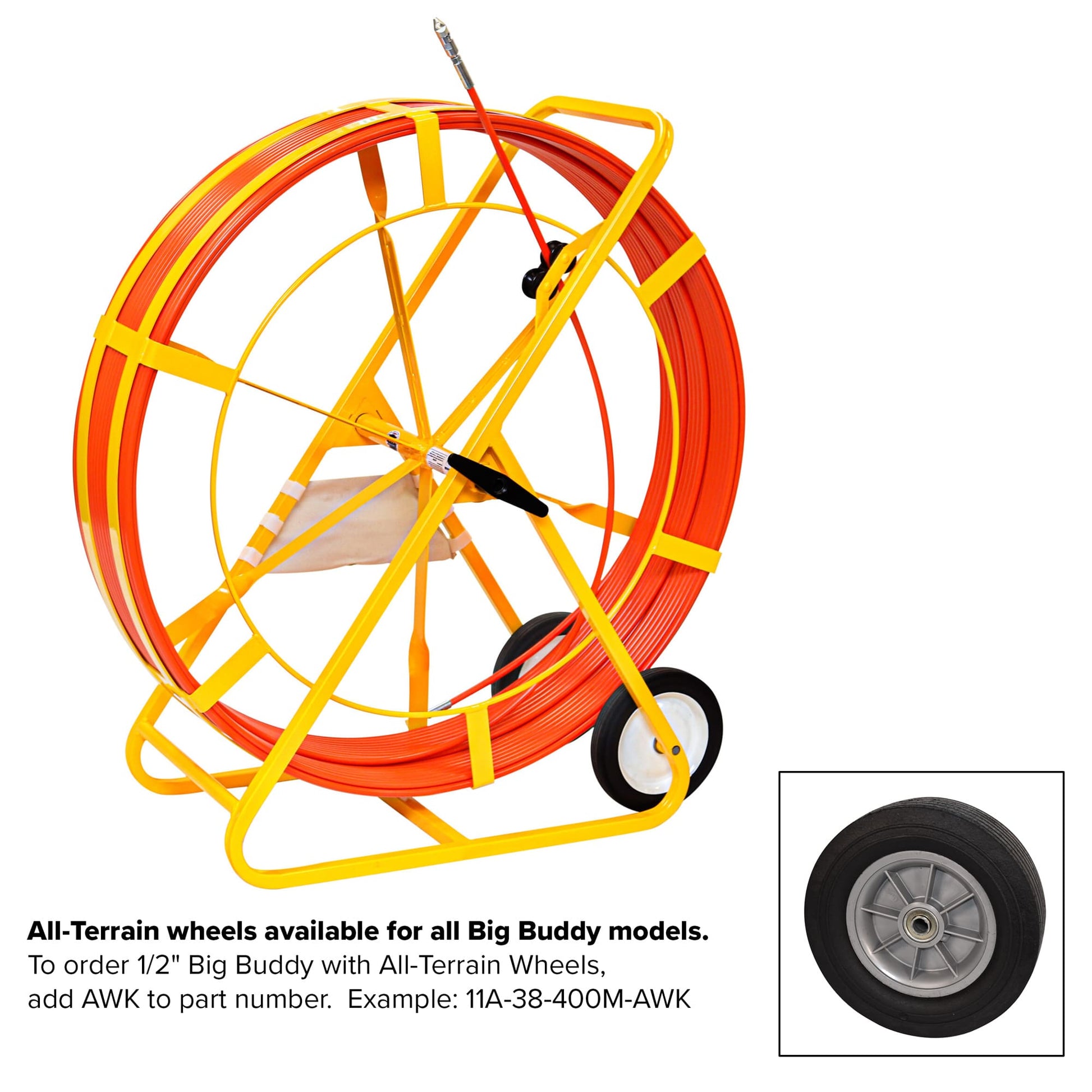 Big Buddy® Duct Conduit Rodder, 1/2 in. x 500 ft.