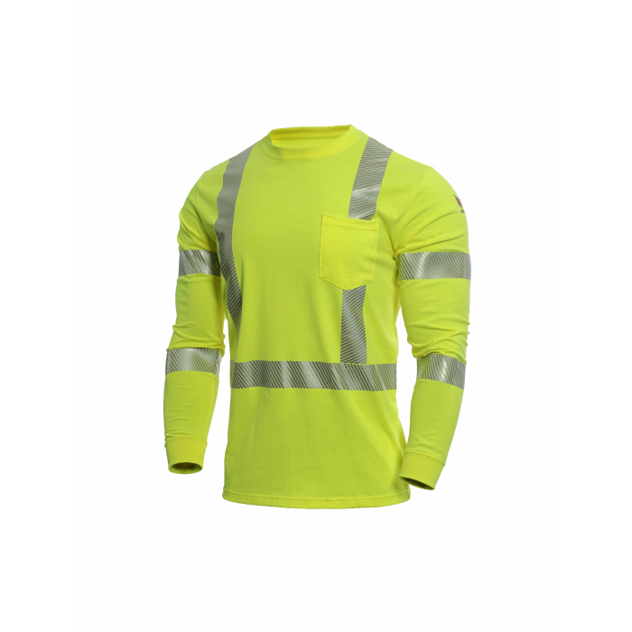 DRIFIRE Strongknit FR Long Sleeve Hi-Vis T-Shirt Class 3 - DF2-AX3-793LSP-HY