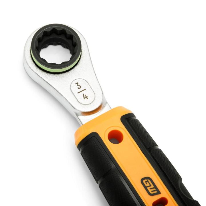 PRE-ORDER - Gearwrench 9/16" x 3/4" Lineman 2-in-1 Insulated Ratcheting Box Wrench - GWULRW91634