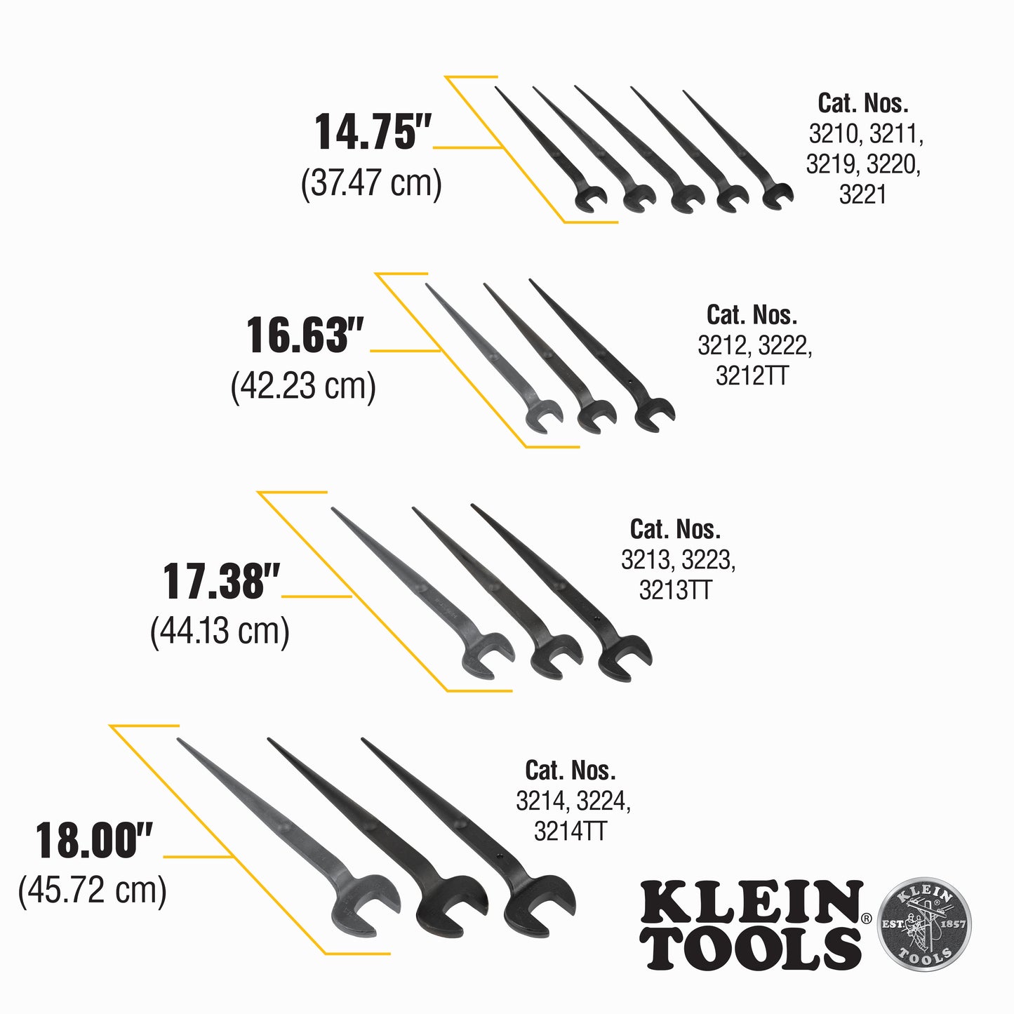 Klein Erection Wrench 7/8'' Bolt for Regular Nut Spud Wrench- 3223