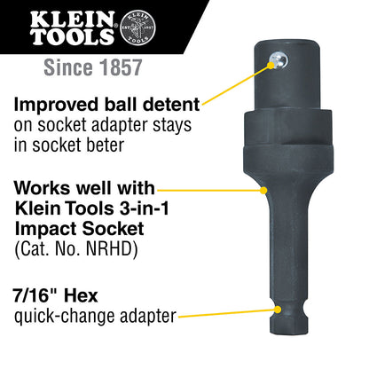 Klein 3 in 1 Impact Socket Adapter for NRHD - NRHDA