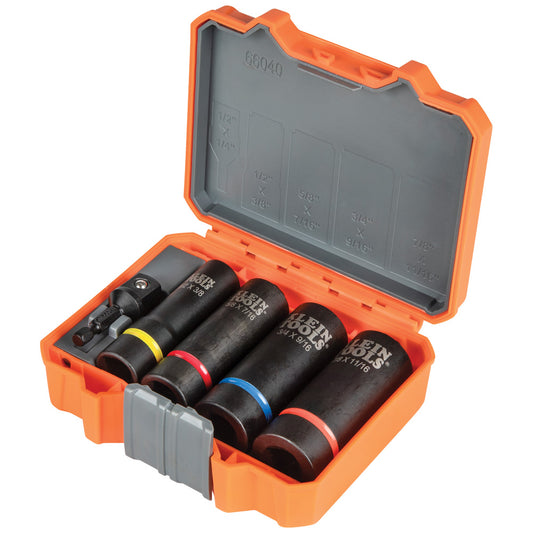 Klein 2-in-1 Impact Socket Set Single-ended Impact Sockets 