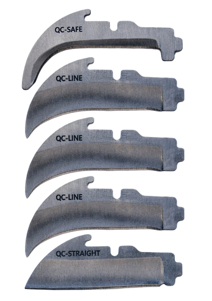 MADI Lockback Quick-Change Assorted 5pc Blade Pack - Lineman Pointed (3), Straight (1), & Safety (1) - LB-QC5PK