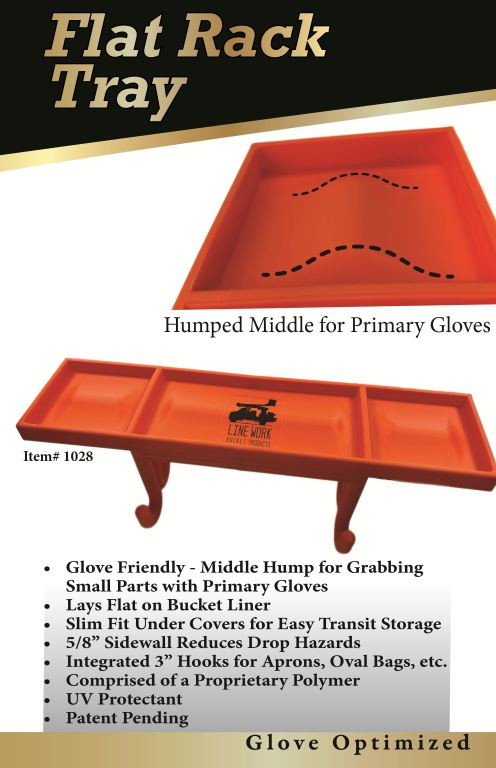 PRE-ORDER - Line Work Bucket Flat Rack Tool Tray - 1028