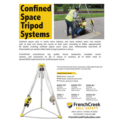 FrenchCreek Confined Space Tripod System W/ Technora Rope - SB50T-M7