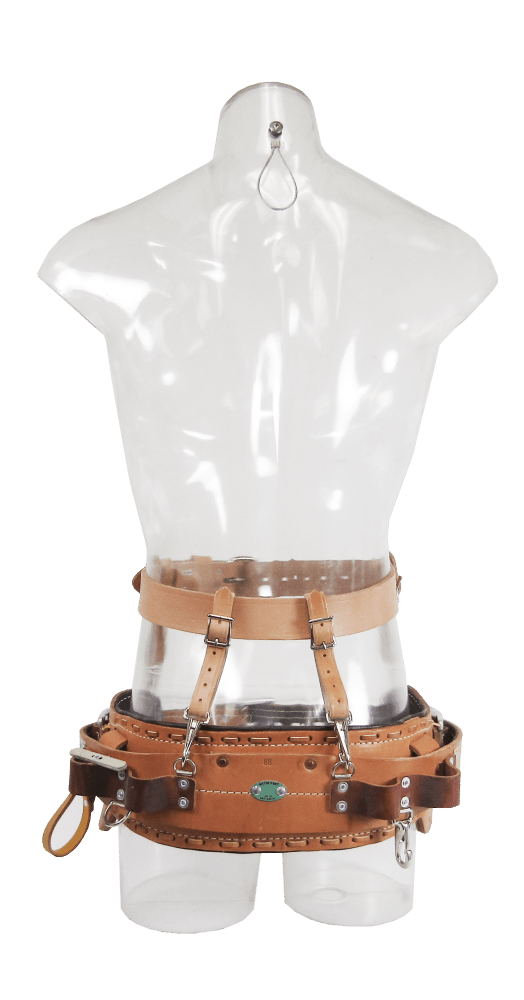Bashlin Supporter 'Gut' Strap Leather Support Belt - Back
